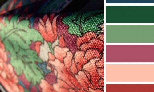 Floral Fabric Color Palette