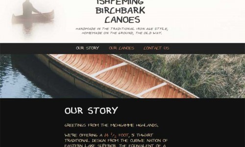 Ishpeming Birchbark Canoes Share Story with Responsive Website